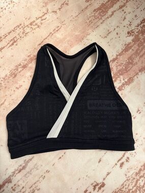 lululemon athletica Black Sports Bra with White Trim